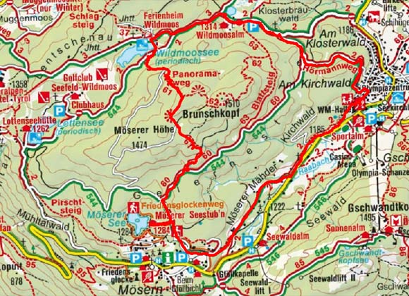 Möserer Höhe Rundwanderung Möserer Höhe Rundwanderung