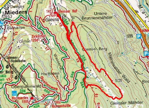 Gleinser Mähder - Eulenwiesenrunde Gleinser Mähder - Eulenwiesenrunde
