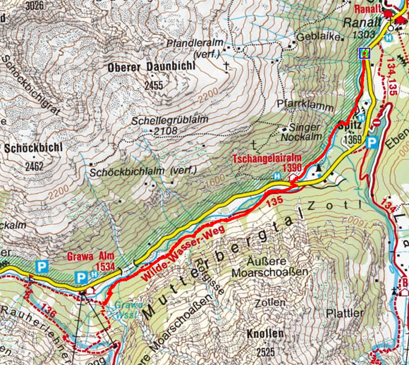WildeWasserWeg Ranalt - Tschangelairalm – Grawa Wasserfall WildeWasserWeg Ranalt - Tschangelairalm – Grawa Wasserfall
