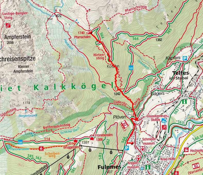 Pfarrachalm (1740m) von Fulpmes Pfarrachalm (1740m) von Fulpmes