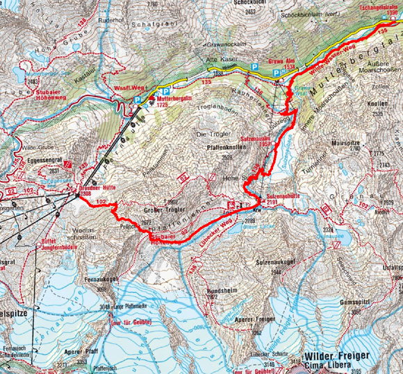 Wilde Wasser Weg Tschangelairalm – Dresdner Hütte Wilde Wasser Weg Tschangelairalm – Dresdner Hütte