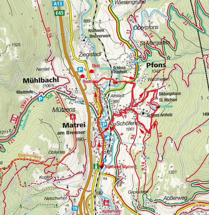 Wanderung von Matrei zum Kraftsee bei St. Michael Wanderung von Matrei zum Kraftsee bei St. Michael