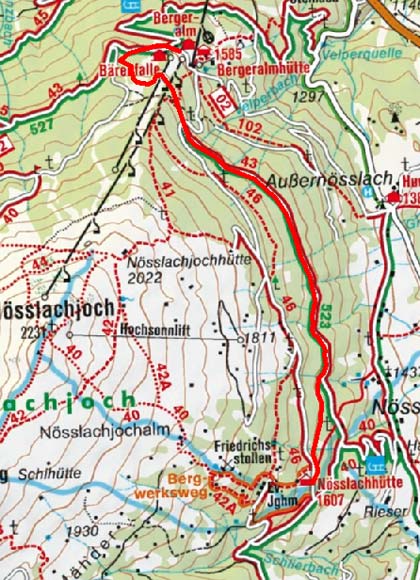 Nösslachhütte von der Bergeralm Nösslachhütte von der Bergeralm