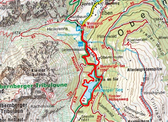 Obernberger See vom Gasthof Waldesruh Obernberger See vom Gasthof Waldesruh