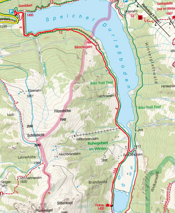 Vom Speicher Durlaßboden zum Alpengasthof Finkau Vom Speicher Durlaßboden zum Alpengasthof Finkau