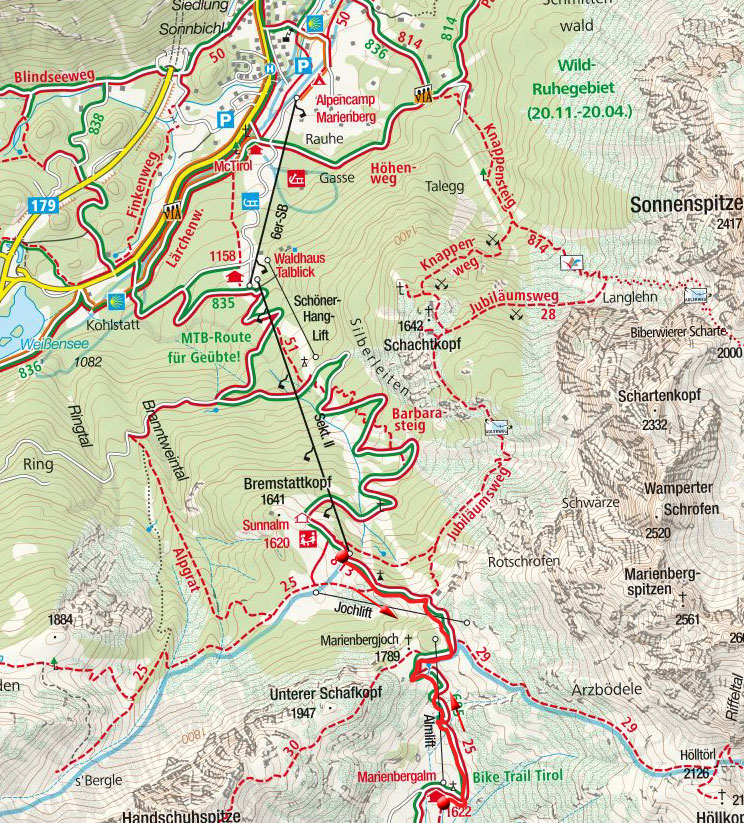 Marienbergalm von Biberwier über das Marienbergjoch Marienbergalm von Biberwier über das Marienbergjoch