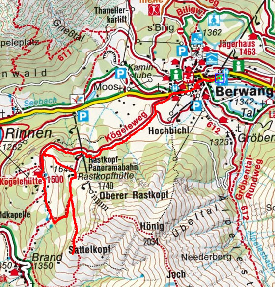 Sattelkopf-Kögele Hütte Rundwanderung von Berwang Sattelkopf-Kögele Hütte Rundwanderung von Berwang
