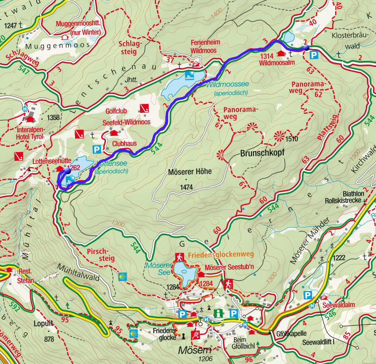 Lottenseehütte von der Wildmoosalm Lottenseehütte von der Wildmoosalm