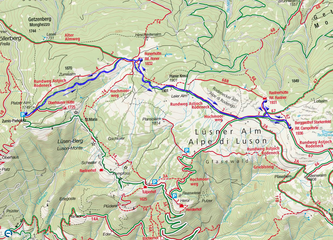 Winterwanderung auf der Rodenecker- Lüsner Alm Winterwanderung auf der Rodenecker- Lüsner Alm