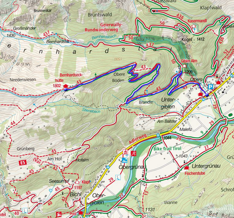 Winterwanderweg Bernhardseckhütte Winterwanderweg Bernhardseckhütte