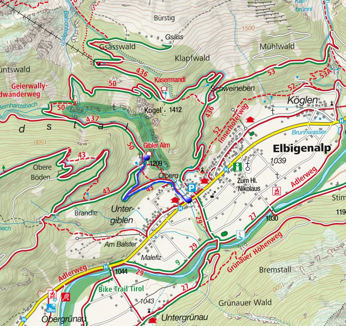 Winterwanderweg Gibler Alm Winterwanderweg Gibler Alm