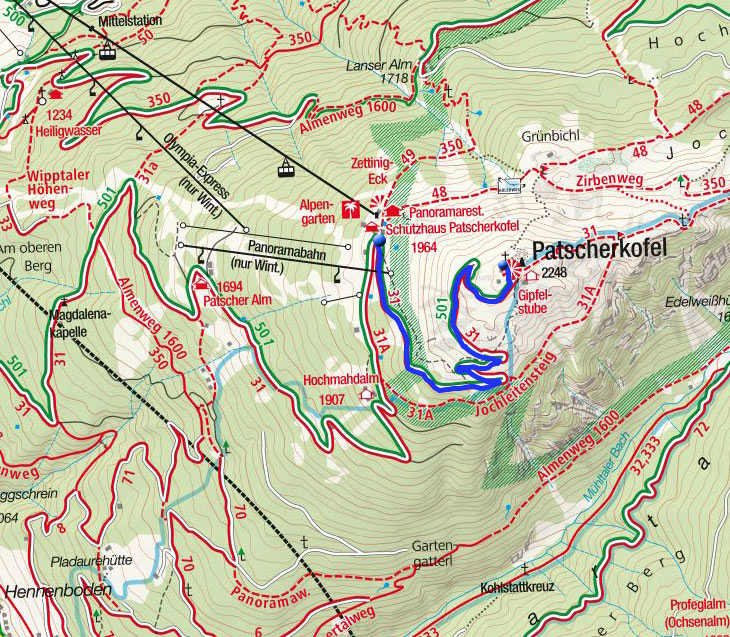 Patscherkofel von der Bergstation der Patscherkofelbahn Patscherkofel von der Bergstation der Patscherkofelbahn
