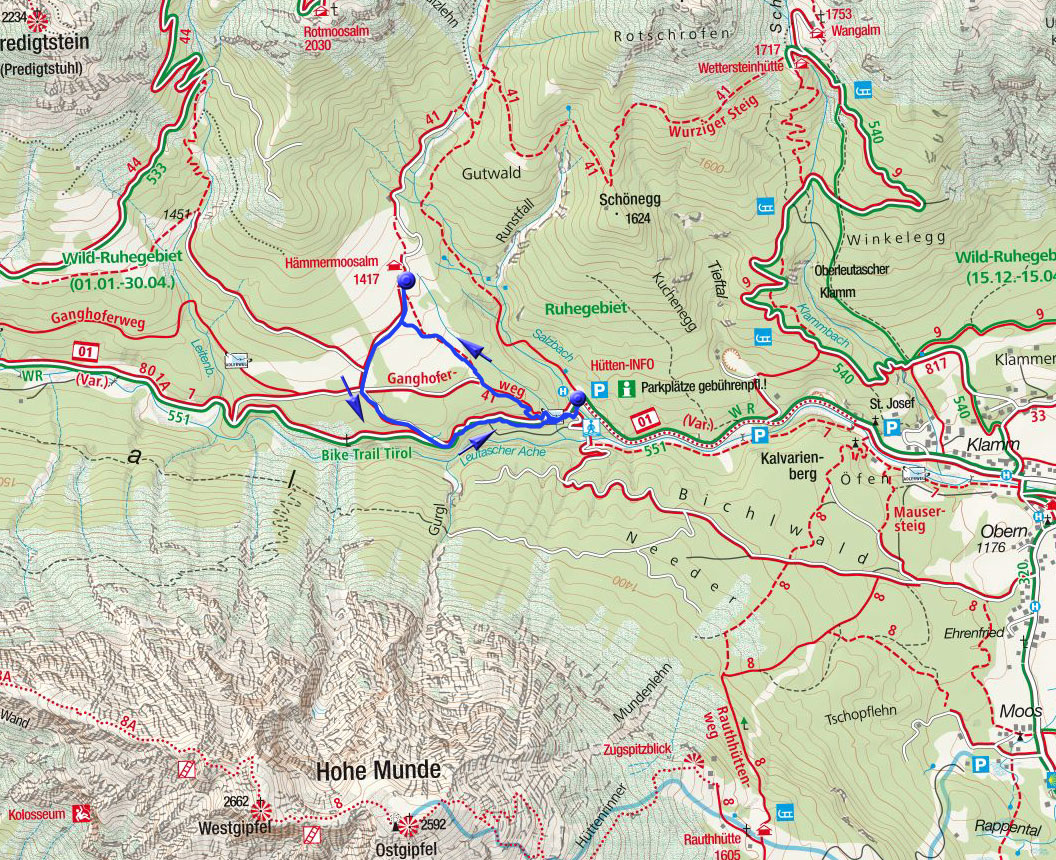 Winterwanderweg Hämmermoosalm Winterwanderweg Hämmermoosalm