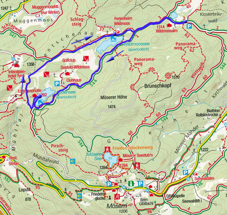 Lottenseehütte-Ferienheim Wildmoos Rundwanderung Lottenseehütte-Ferienheim Wildmoos Rundwanderung