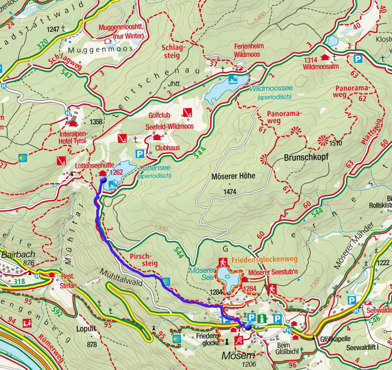 Lottenseehütte von Mösern Lottenseehütte von Mösern