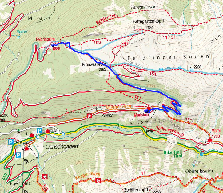 Winterwanderweg Feldringalm von Marlstein Winterwanderweg Feldringalm von Marlstein