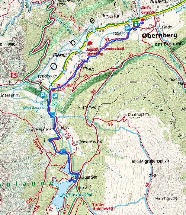 Obernberger See von Almis Berghotel Obernberger See von Almis Berghotel