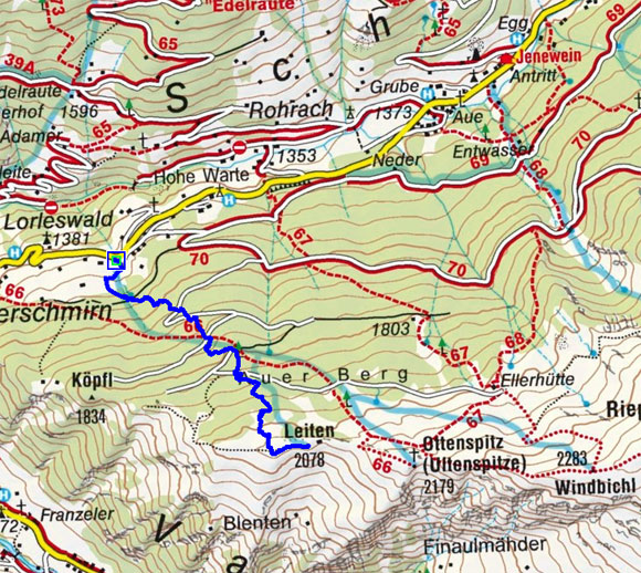 Leiten (2078 m) aus dem Schmirntal Leiten (2078 m) aus dem Schmirntal