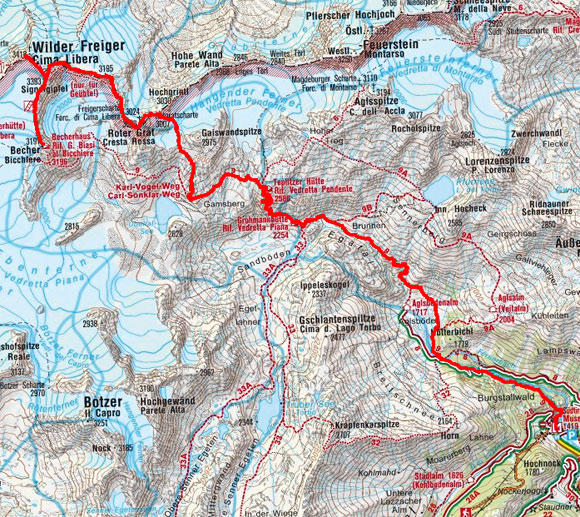 Tag 2: Wilder Freiger – Roter Grat - Maiern Tag 2: Wilder Freiger – Roter Grat - Maiern