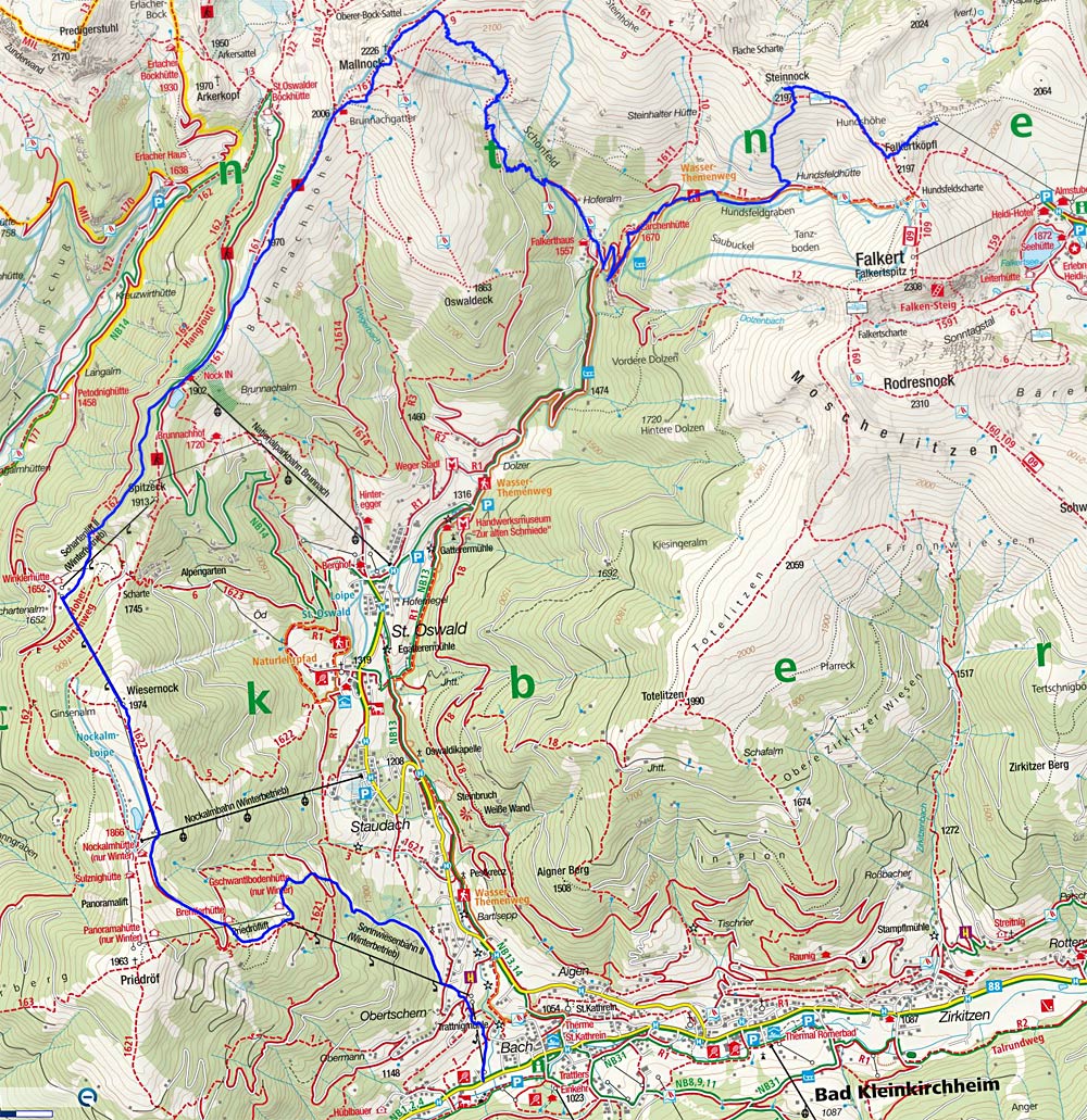 Etappe 4: Falkertsee - Bad Kleinkirchheim Etappe 4: Falkertsee - Bad Kleinkirchheim