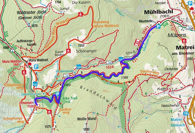 Ochsenalm Maria Waldrast Rodelbahn im Wipptal Ochsenalm Maria Waldrast Rodelbahn im Wipptal