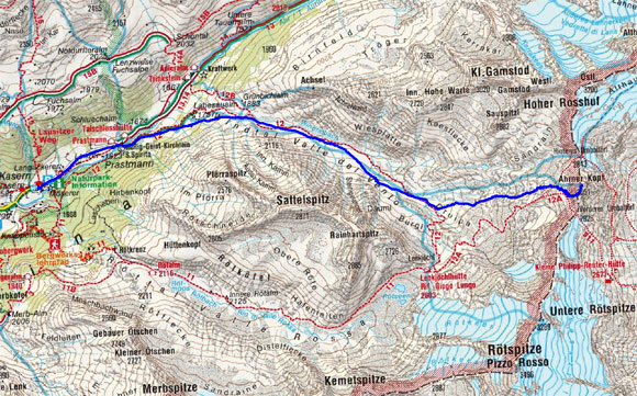Ahrner Kopf (3051 m) von Kasern Ahrner Kopf (3051 m) von Kasern
