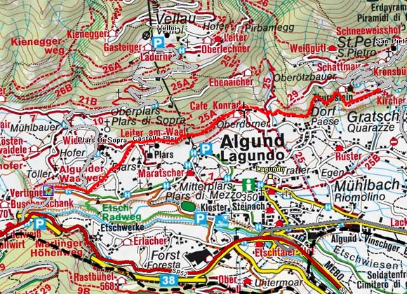 Algunder Waalweg von Töll Algunder Waalweg von Töll