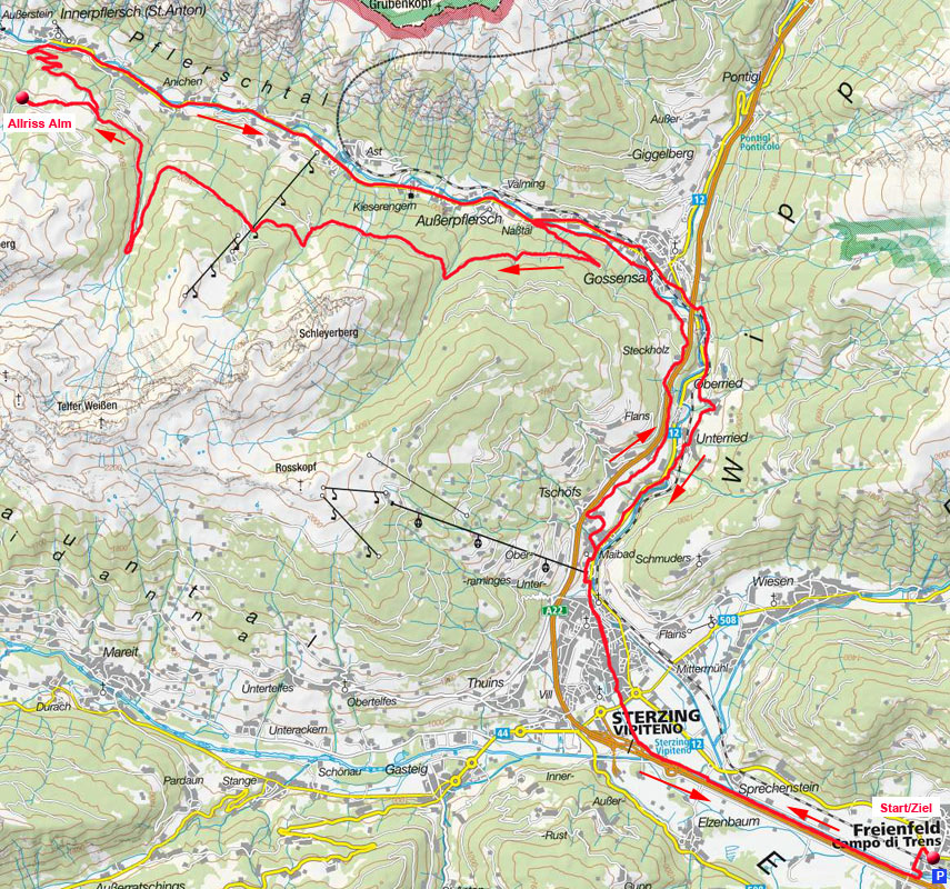 Allrissalm vom Wirtshaus Lener in Freienfeld Allrissalm vom Wirtshaus Lener in Freienfeld