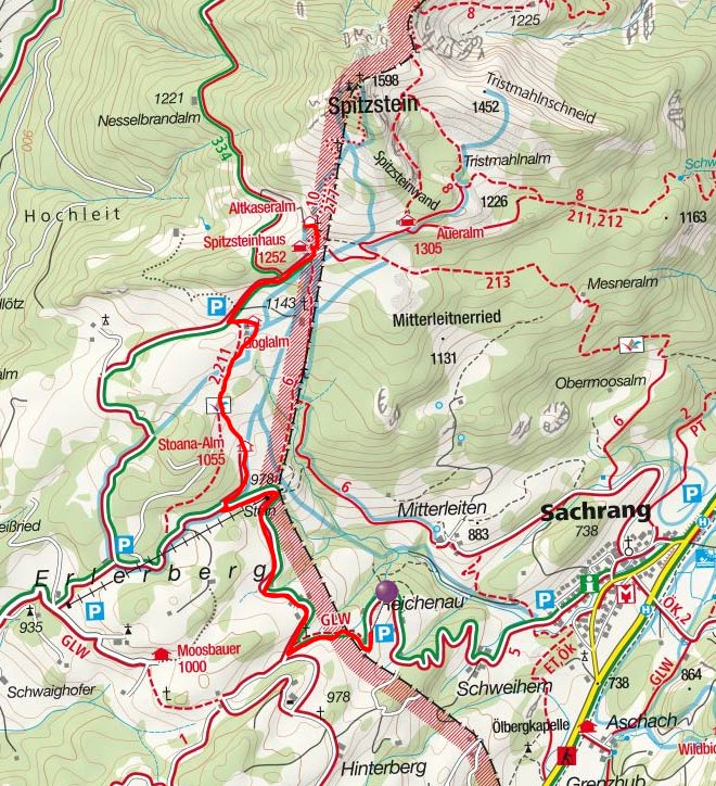 Altkaser Alm (1279 m) von Reichenau Altkaser Alm (1279 m) von Reichenau