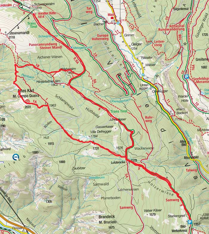 Über das Alte Karl zur Anratterhütte Über das Alte Karl zur Anratterhütte