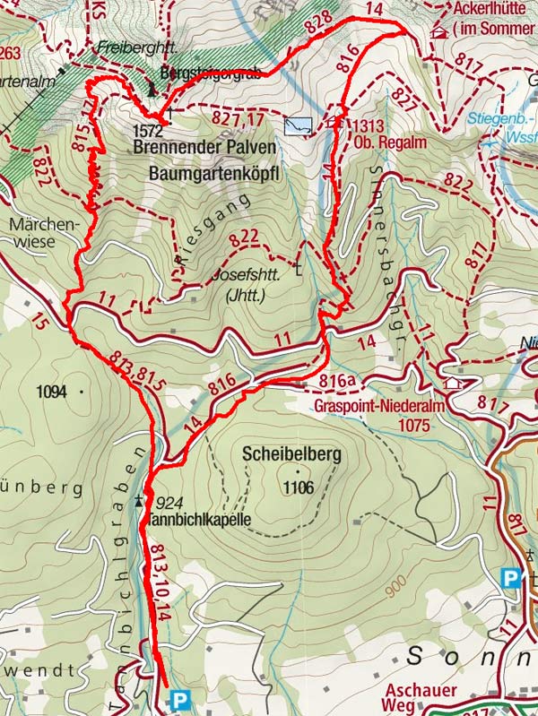 Baumgartenköpfl & Bergsteigergrab von Going Baumgartenköpfl & Bergsteigergrab von Going
