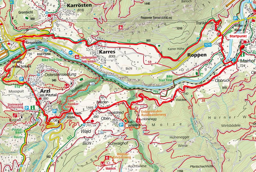 Arzl - Karres Rundfahrt von Roppen Arzl - Karres Rundfahrt von Roppen