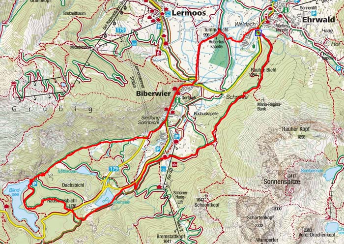 Von Ehrwald zum Blindsee - Seenrunde Von Ehrwald zum Blindsee - Seenrunde
