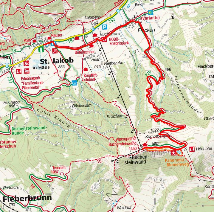 Buchsteinwand & Jakobskreuz von St. Jakob Buchsteinwand & Jakobskreuz von St. Jakob