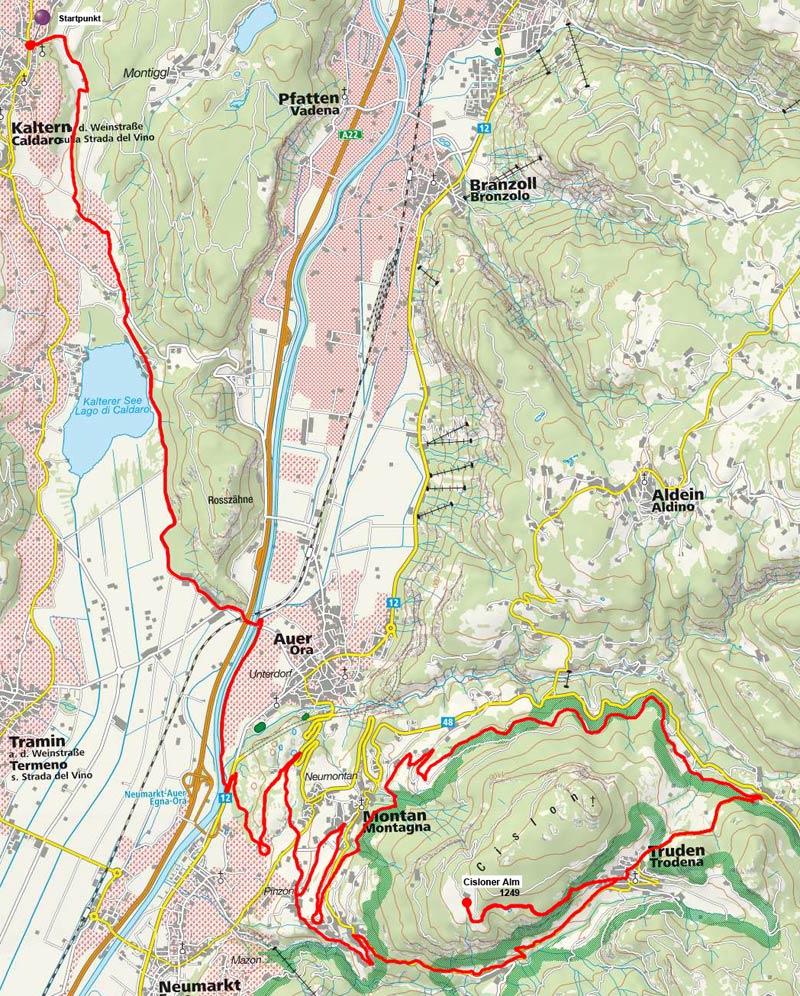 Cisloner Alm von Kaltern an der Weinstraße Cisloner Alm von Kaltern an der Weinstraße