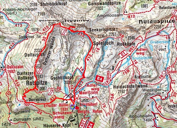Dalfazkamm-Überschreitung mit Hochiss (2299 m) Dalfazkamm-Überschreitung mit Hochiss (2299 m)
