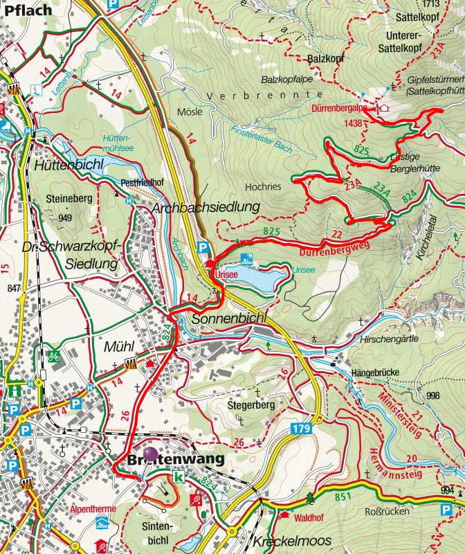 Dürrenberg Alm (1438 m) von Breitenwang Dürrenberg Alm (1438 m) von Breitenwang