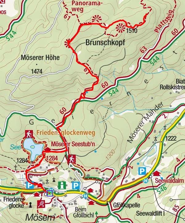Am Eiszeit-Weg von Mösern auf den Brunschkopf Am Eiszeit-Weg von Mösern auf den Brunschkopf