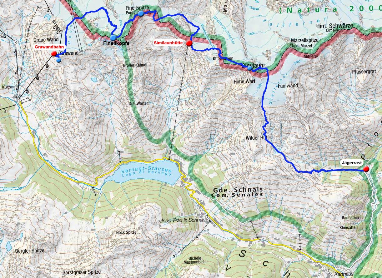 Fineilspitze & Similaun Überschreitung mit Abfahrt ins Pfossental Fineilspitze & Similaun Überschreitung mit Abfahrt ins Pfossental