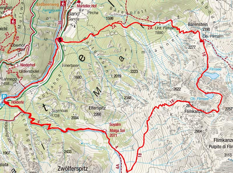 Flimseen – Soyalm Rundwanderung im Martelltal Flimseen – Soyalm Rundwanderung im Martelltal
