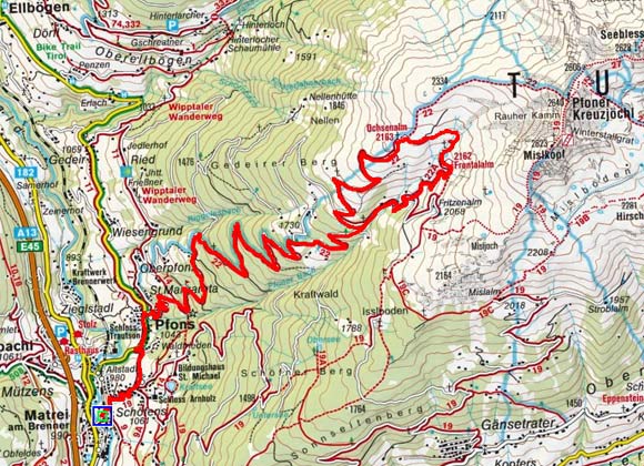 Matrei - Pfoner Ochsenalm - Frontalalm Matrei - Pfoner Ochsenalm - Frontalalm