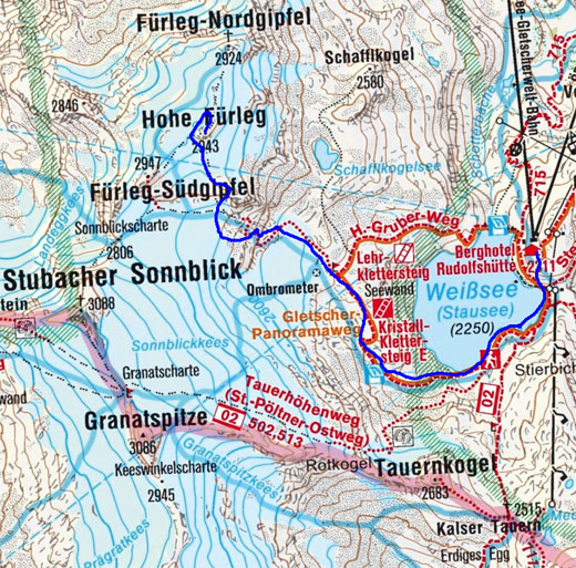 Hohe Fürleg (2943 m) von der Rudolfshütte Hohe Fürleg (2943 m) von der Rudolfshütte