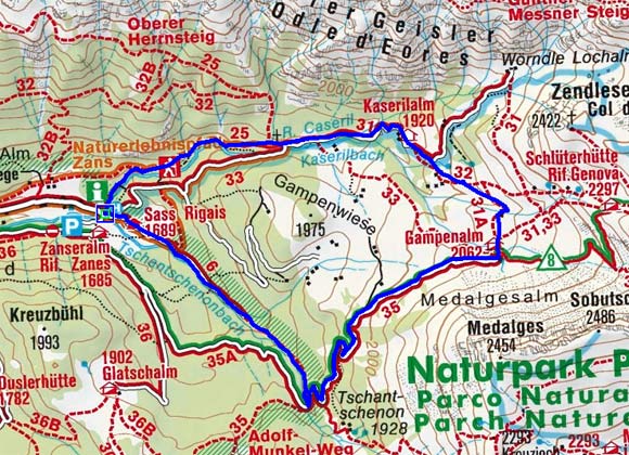 Gampenalm Rundwanderung Gampenalm Rundwanderung