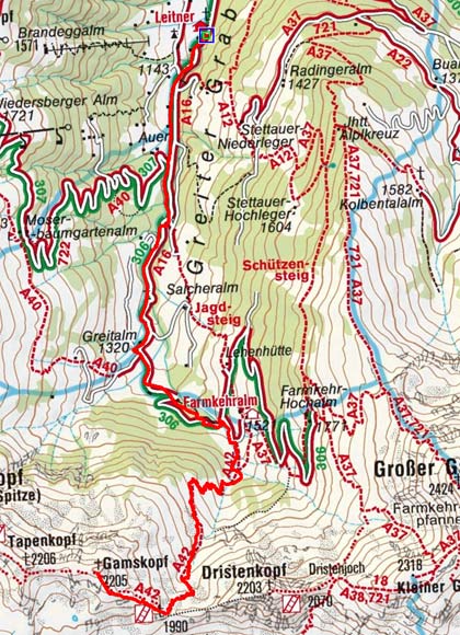 Gamskopf (2205 m) von Inneralpbach Gamskopf (2205 m) von Inneralpbach