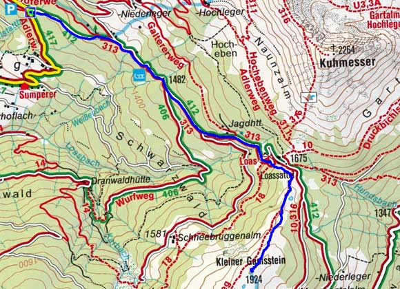 Kleiner Gamsstein (1924 m) von Hochpillberg Kleiner Gamsstein (1924 m) von Hochpillberg