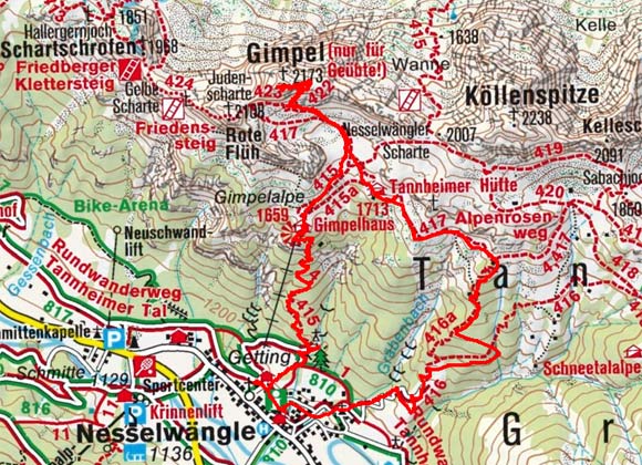 Gimpel (2173 m) von Nesselwängle Gimpel (2173 m) von Nesselwängle