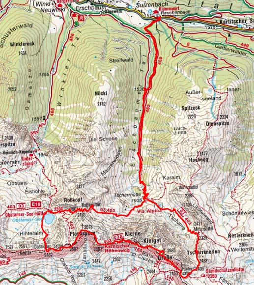 Kinigat-Pfannspitze (2689/2678 m) 2 Gipfelrundtour von Rauchenbach Kinigat-Pfannspitze (2689/2678 m) 2 Gipfelrundtour von Rauchenbach