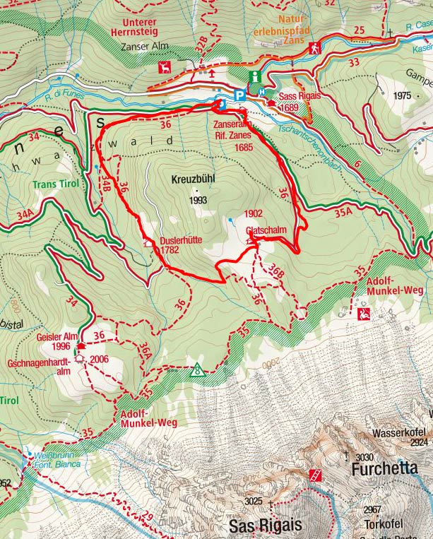 Glatschalm-Dusleralm Rundwanderung von Zans Glatschalm-Dusleralm Rundwanderung von Zans