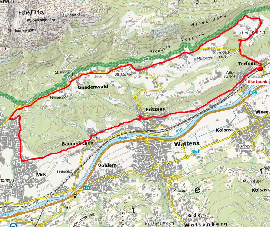 Gnadenwald-Rundfahrt von Terfens Gnadenwald-Rundfahrt von Terfens