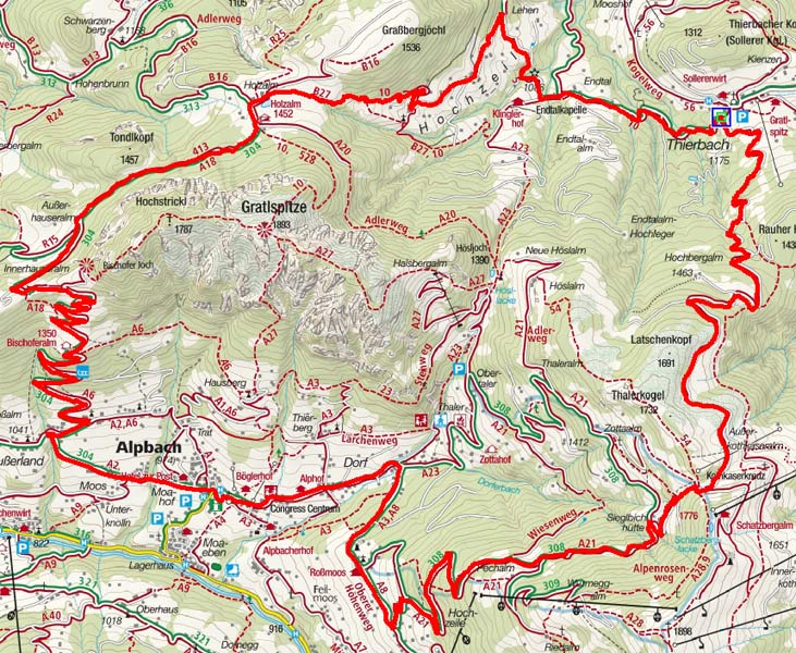 Von Thierbach um die Gratlspitze Von Thierbach um die Gratlspitze